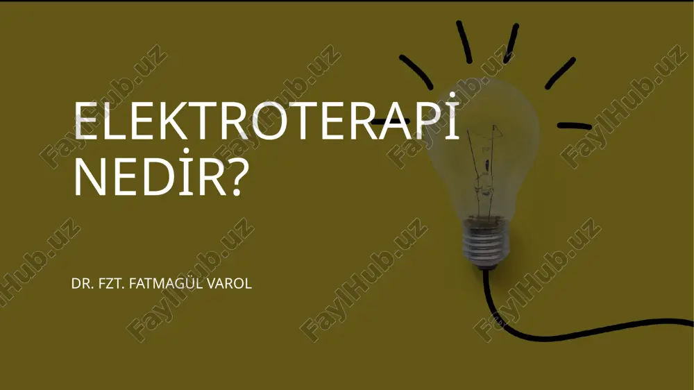 elektroterapi̇ — PPTX