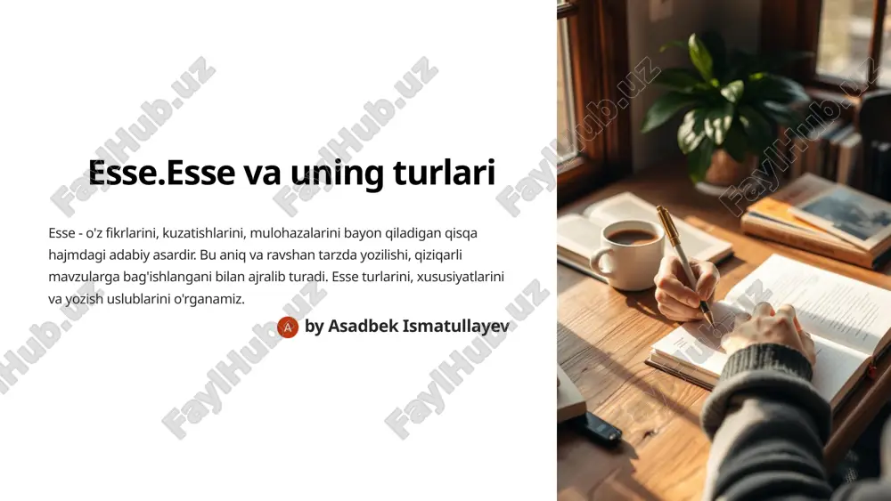 esse.esse va uning turlari — PPTX