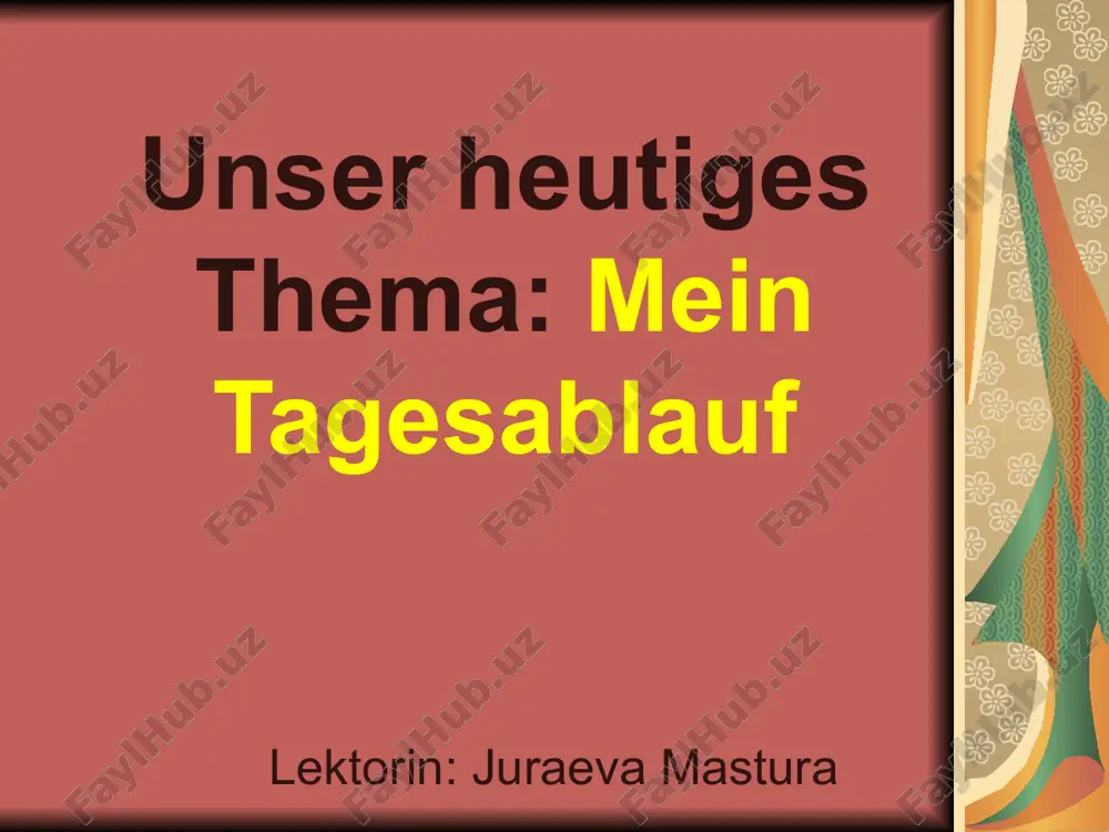 mein tagesablauf — PPT