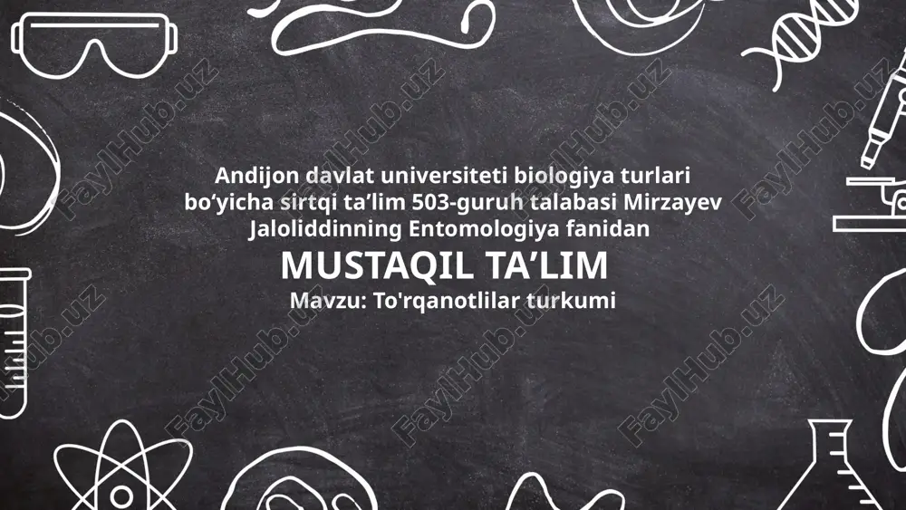 to'rqanotlilar turkumi — PPTX