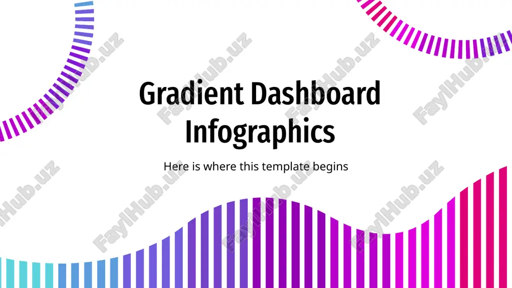 gradient dashboard infographics — PPTX