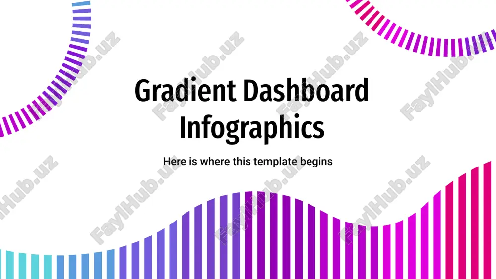 gradient dashboard infographics — PPTX