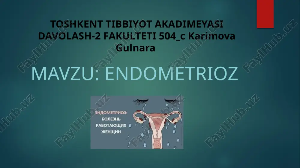 endometrioz — PPTX