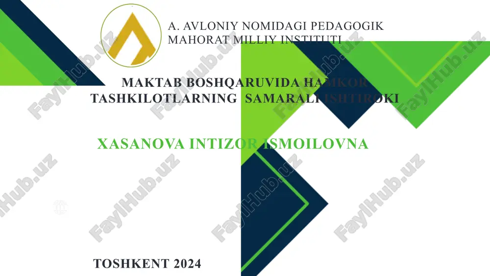 pedagogik mahoratning o'zitaqazoqiligi — PPTX