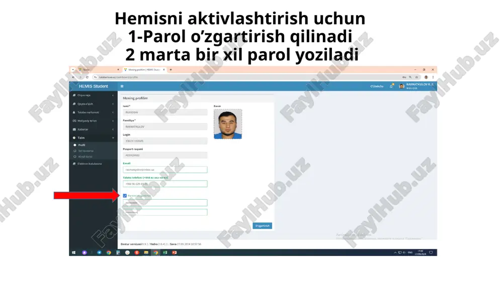 profil ma'lumotlari — PPTX