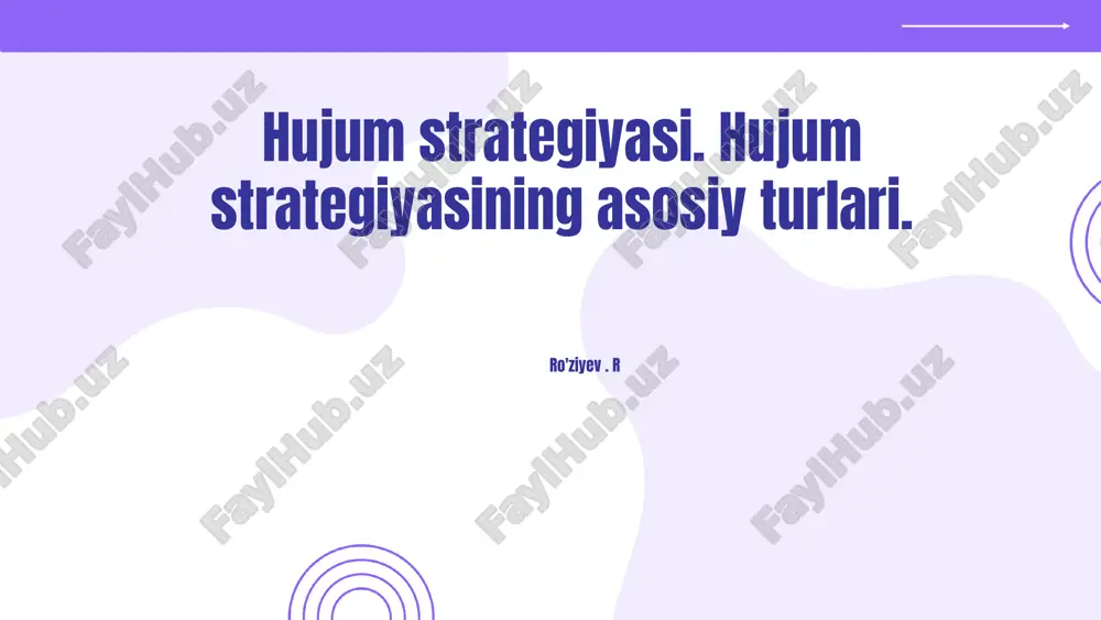 hujum strategiyasi — PPTX