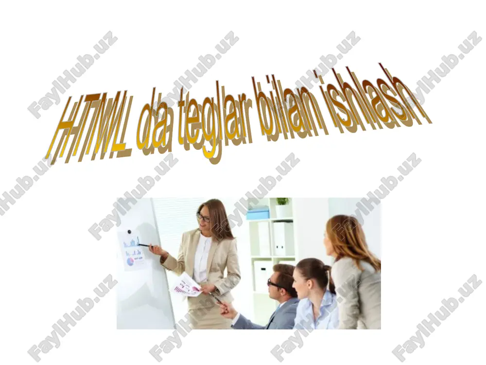 html da teglar bilan ishlash — PPT