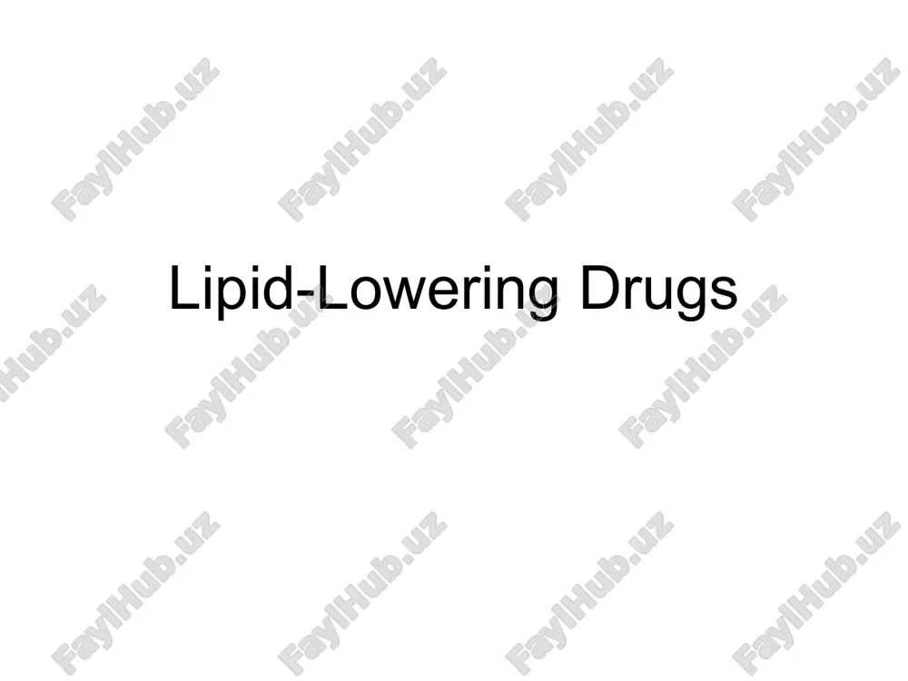 lipid-lowering drugs — PPTX