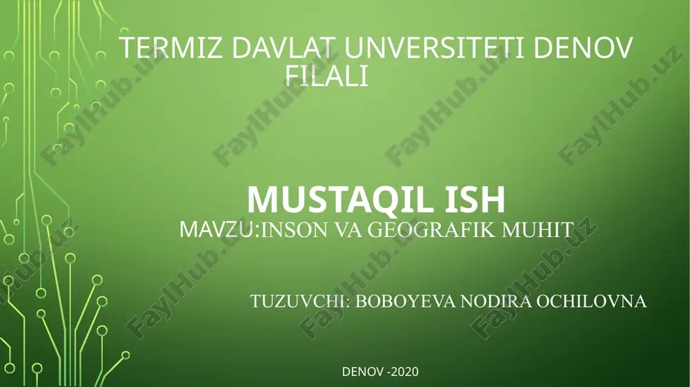inson va geografik muhit — PPTX