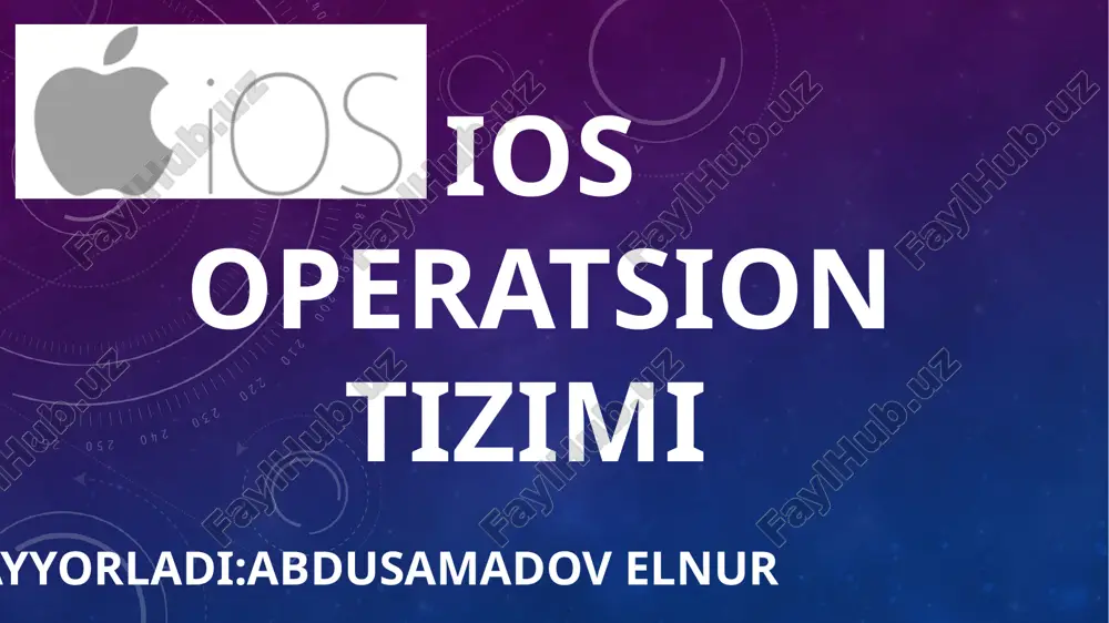 ios operatsion tizimi — PPTX