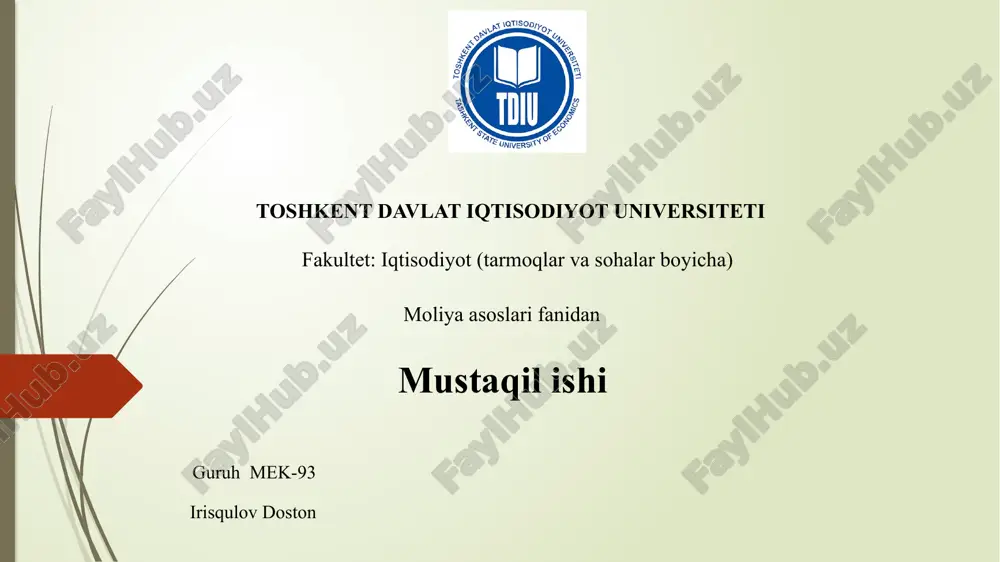 byudjet va moliya asoslari — PPTX