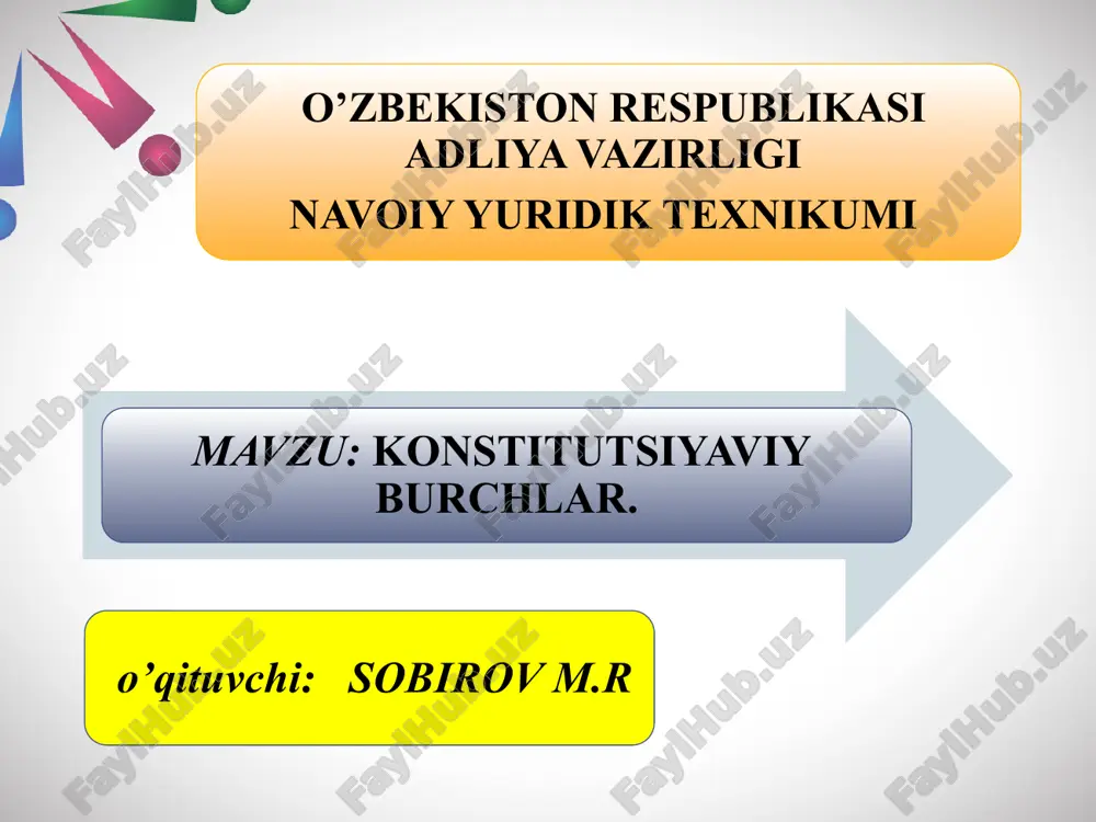 konstitutsiya asoslari — PPTX