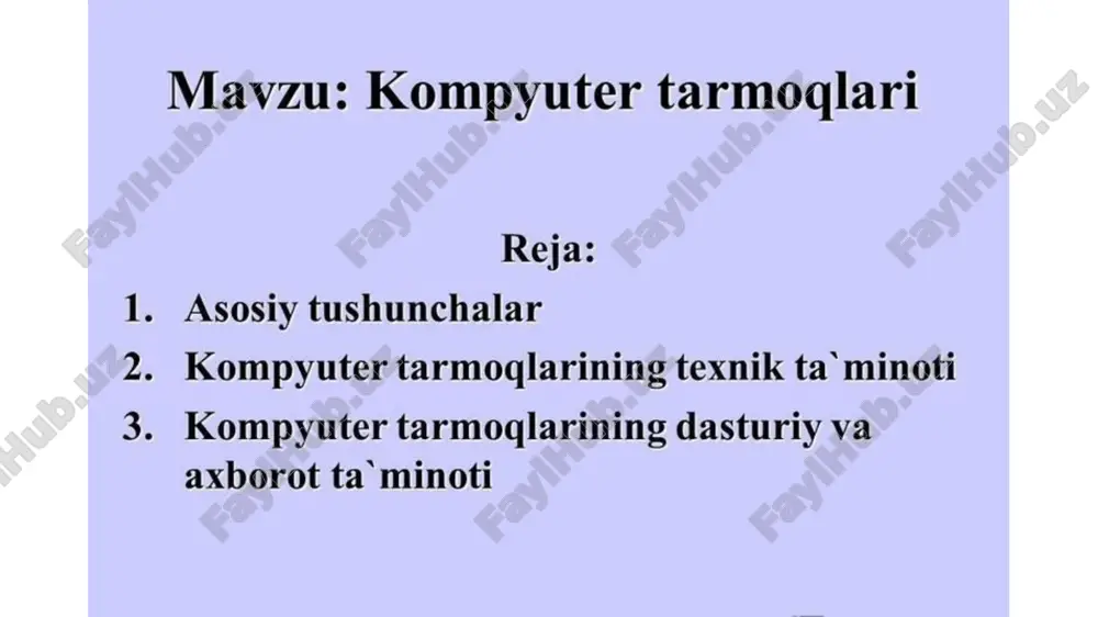 kompyuter tarmoqlari — PPTX