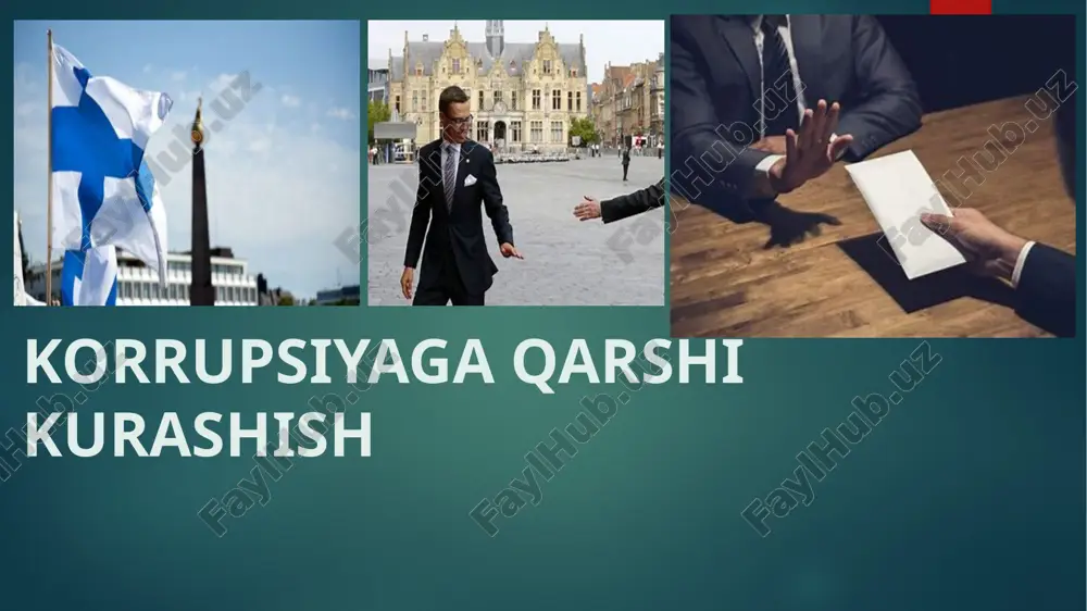 korrupsiyaga qarshi kurashish — PPTX