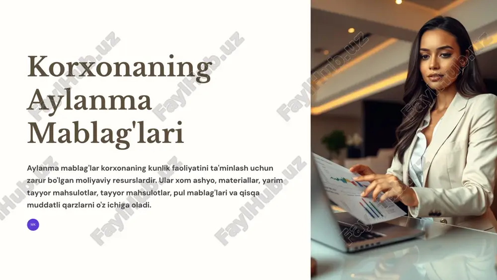 aylanma mablag'lari — PPTX