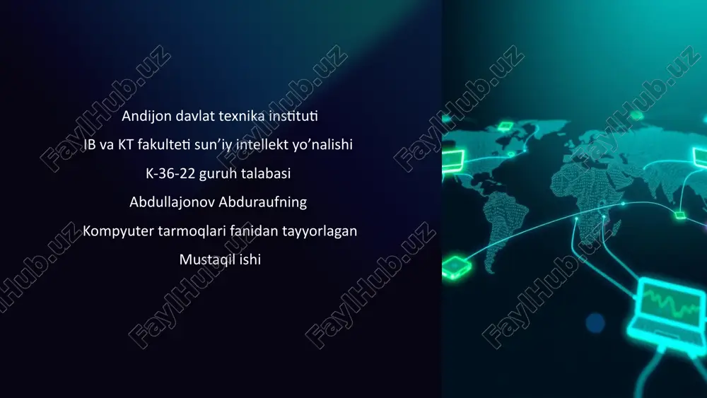 internetning ishlash prinsiplari — PPTX