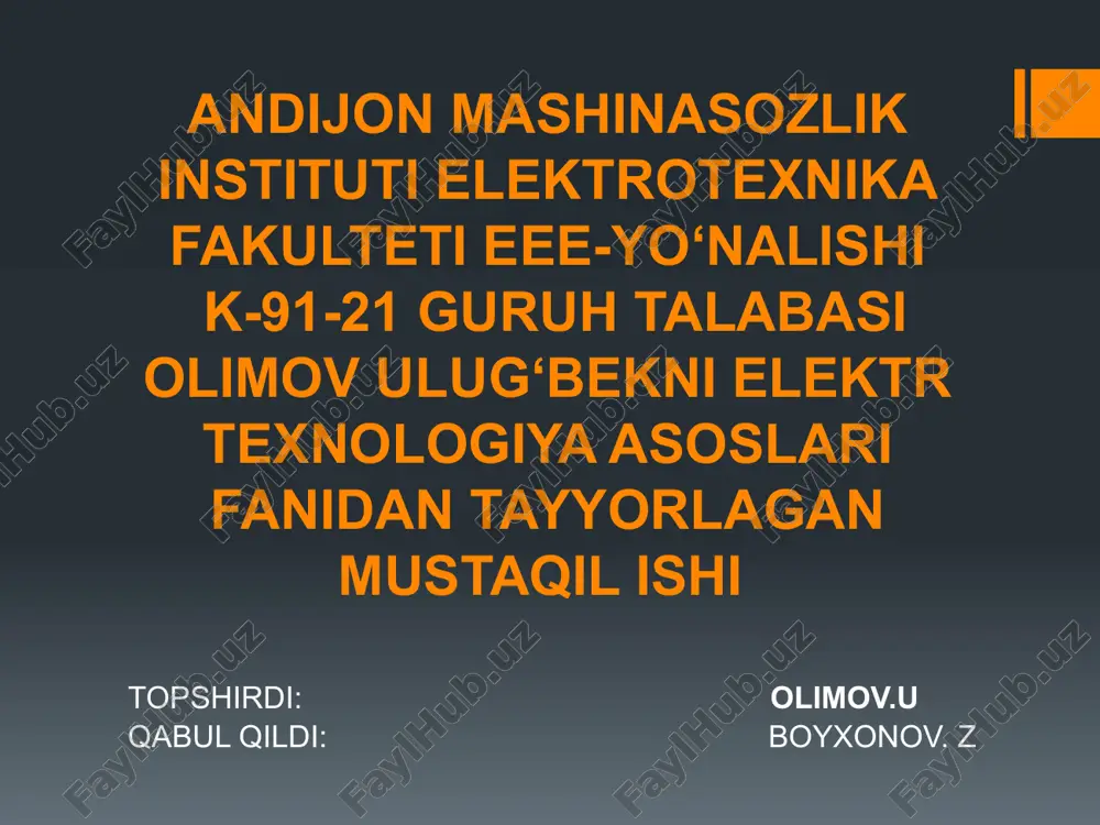elektron nurlar va lazerni qizdirish — PPTX