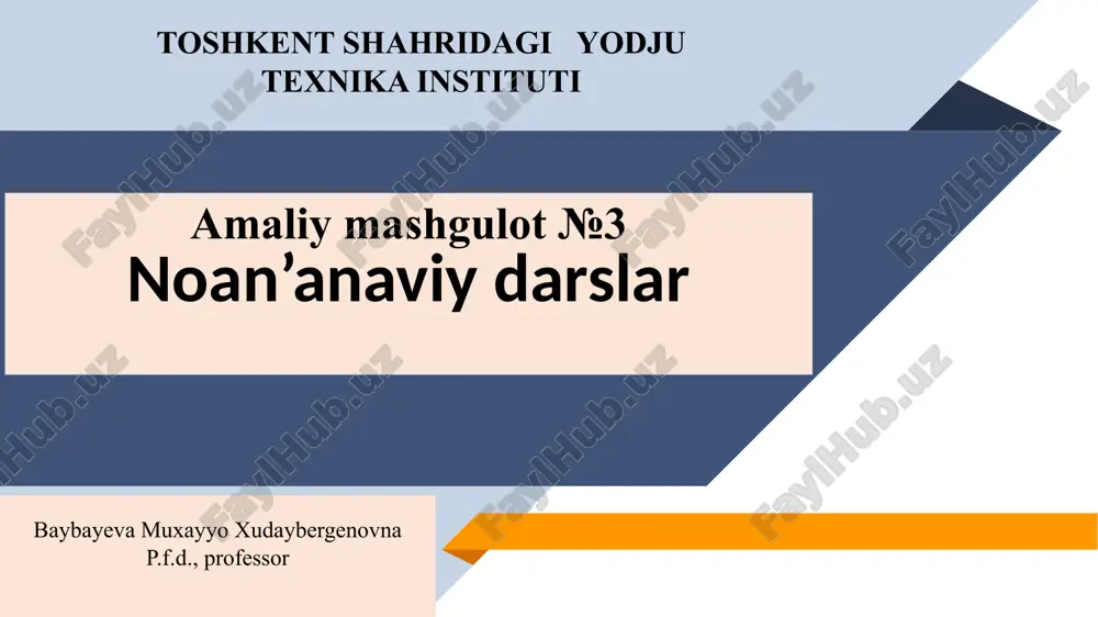amaliymashgulot №3 — PPTX