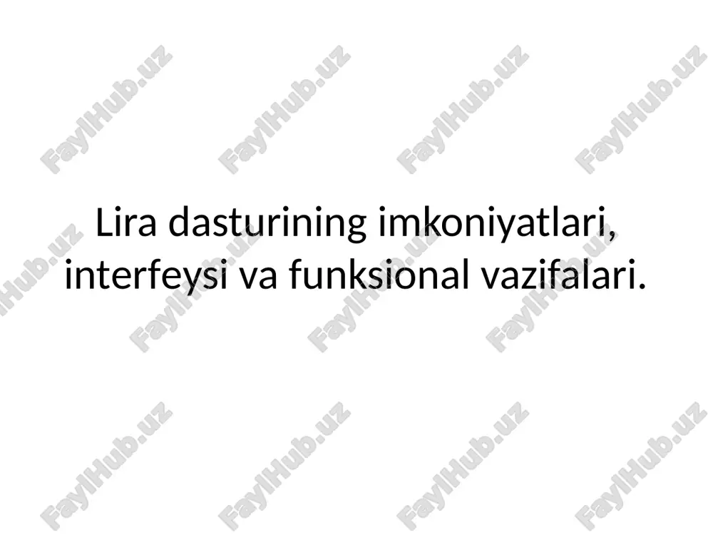 lira dasturi — PPTX