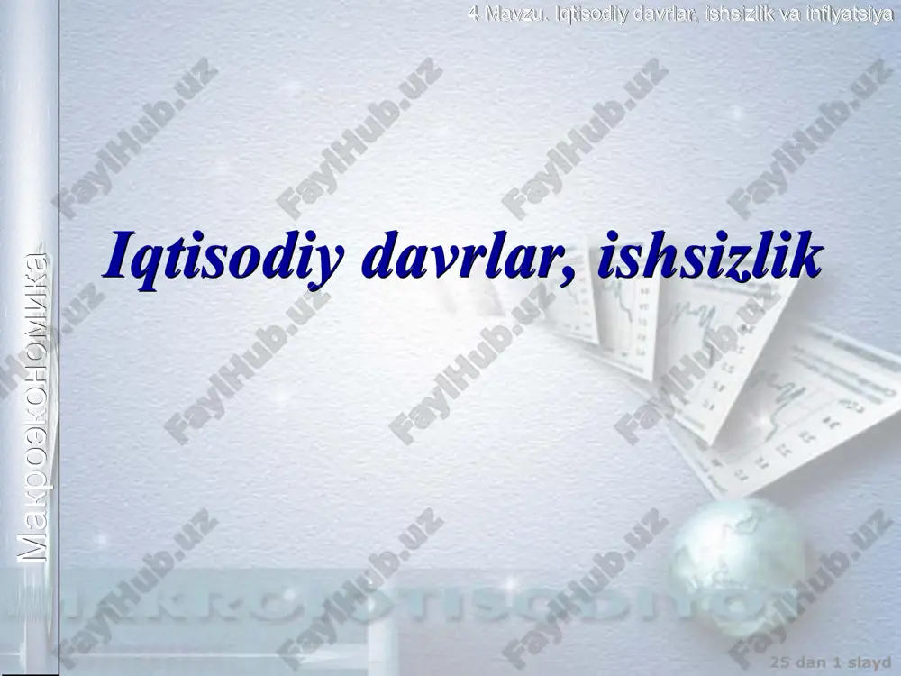 iqtisodiy davrlar, ishsizlik — PPT