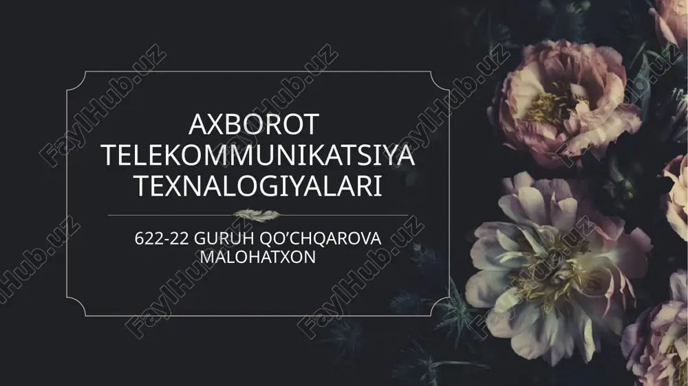 o‘z-o‘zini hurmat qilish — PPTX
