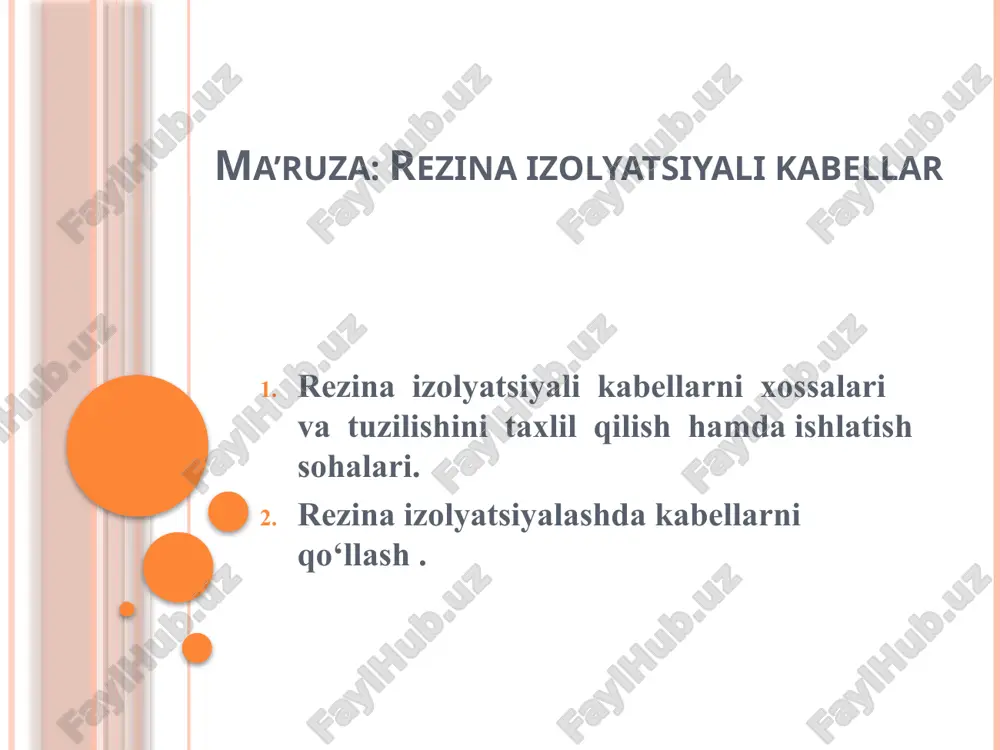 rezina izolyatsiyalik abellar — PPTX