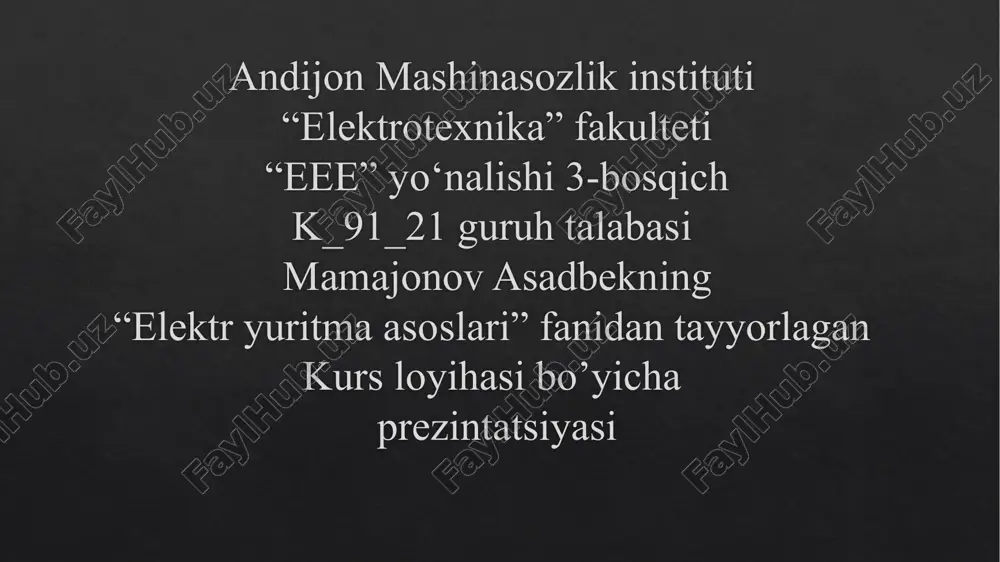 kurs loyiha — PPTX