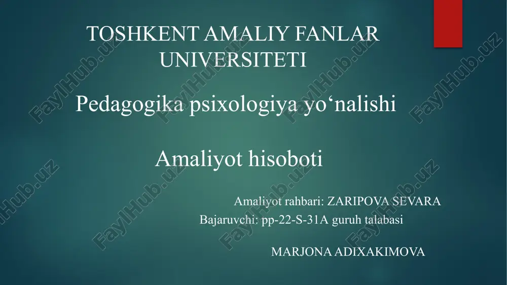 256-sonli umumi ta'lim maktabi — PPTX