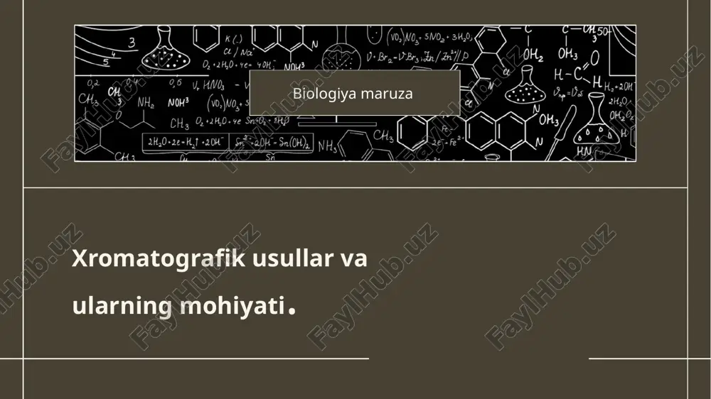 xromatografiya — PPTX