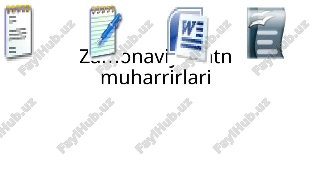 zamonaviy matn muharrirlari — PPTX