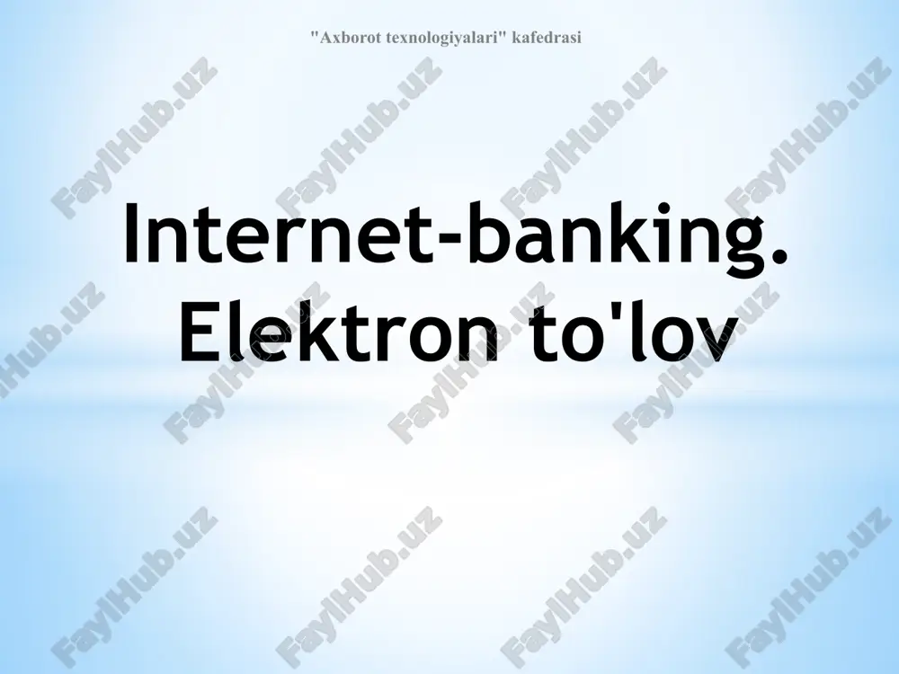 internet-banking.elektronto'lov — PPTX