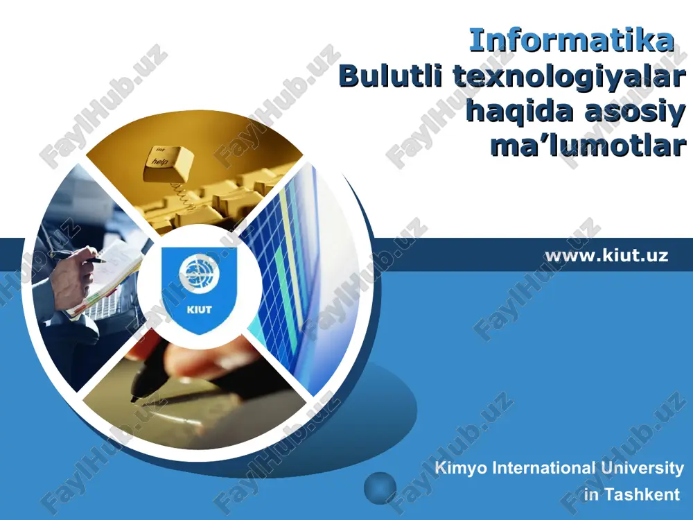 bulutli texnologiyalar haqida asosiy ma’lumotlar — PPT