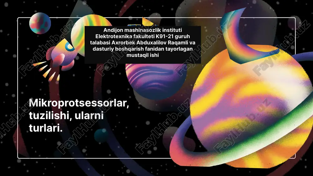 mikroprotsessorlar — PPTX