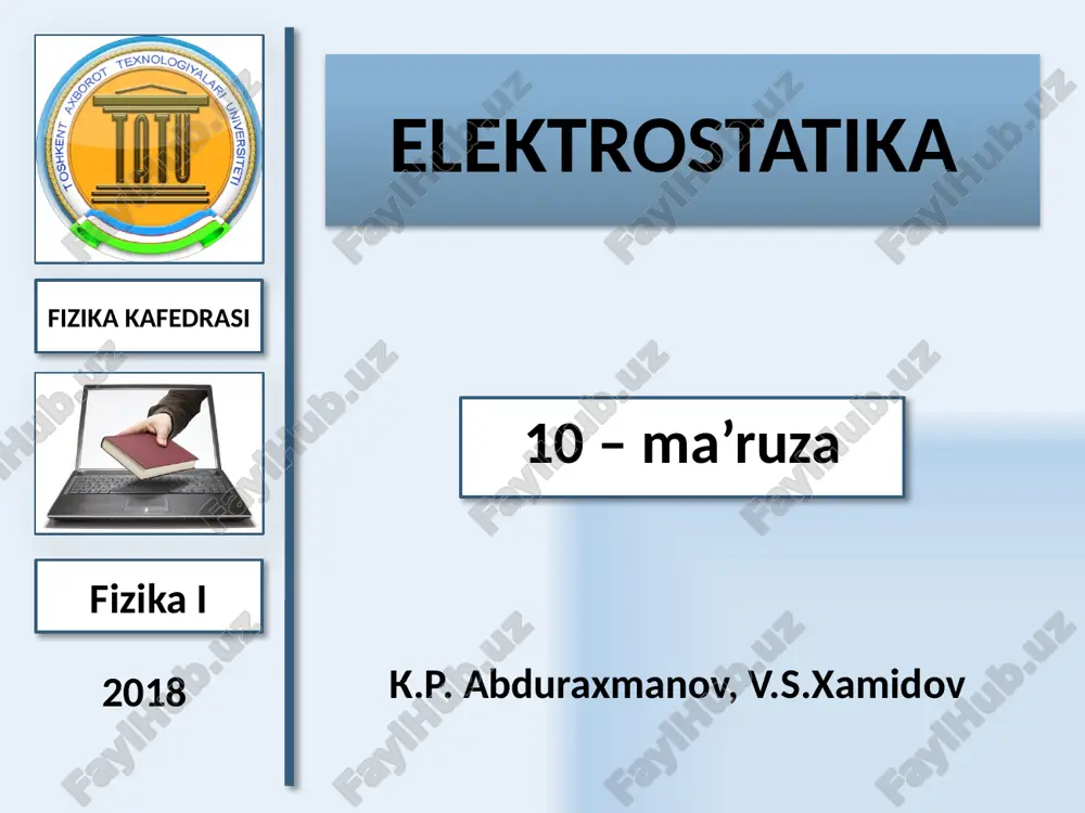 elektrostatika — PPTX