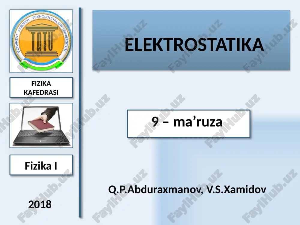 elektrostatika — PPTX