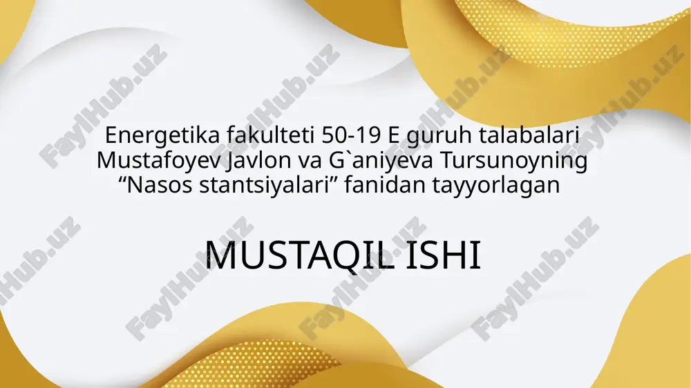 suvko`tarish mashinalari tarixi — PPTX