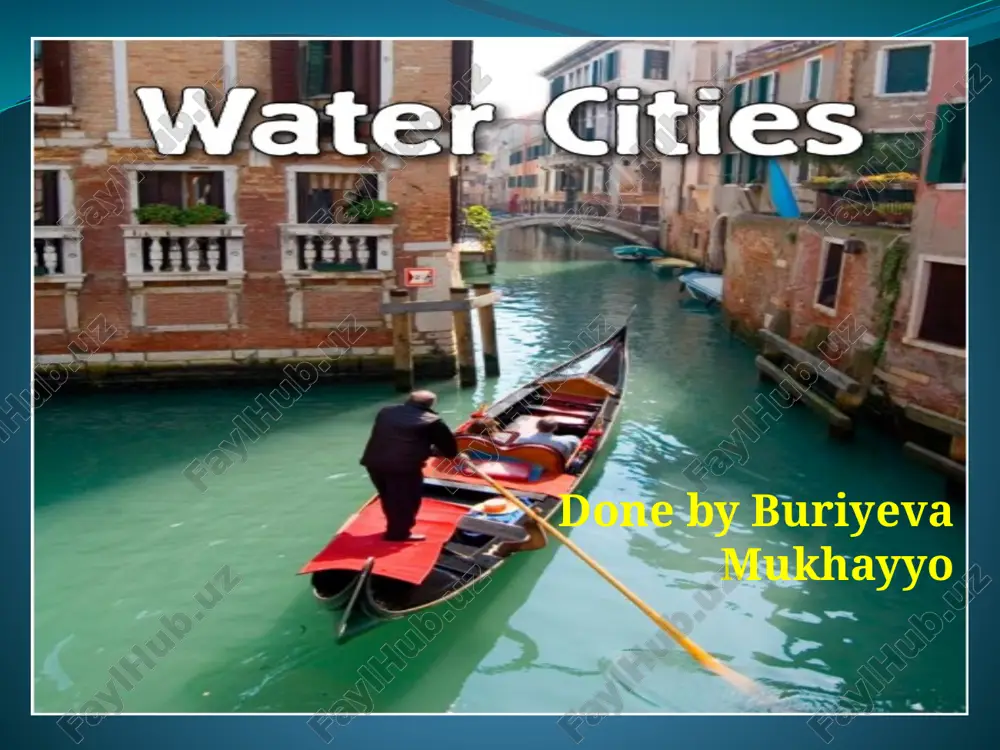 water cities around the world — PPTX