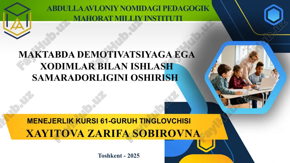 menejerlik kursi 61-guruh tinglovchisi — PPTX
