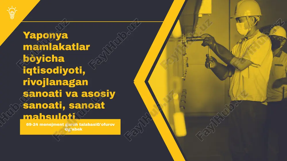 yaponiyaning iqtisodiy o'sishi — PPTX