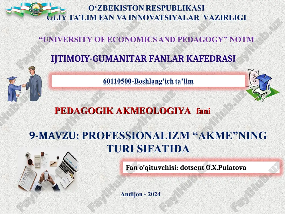 professionalizm "akme"ning turi sifatida — PPT