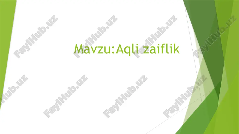 aqliyrivojlanish haqida umumiy ma'lumotlar — PPTX