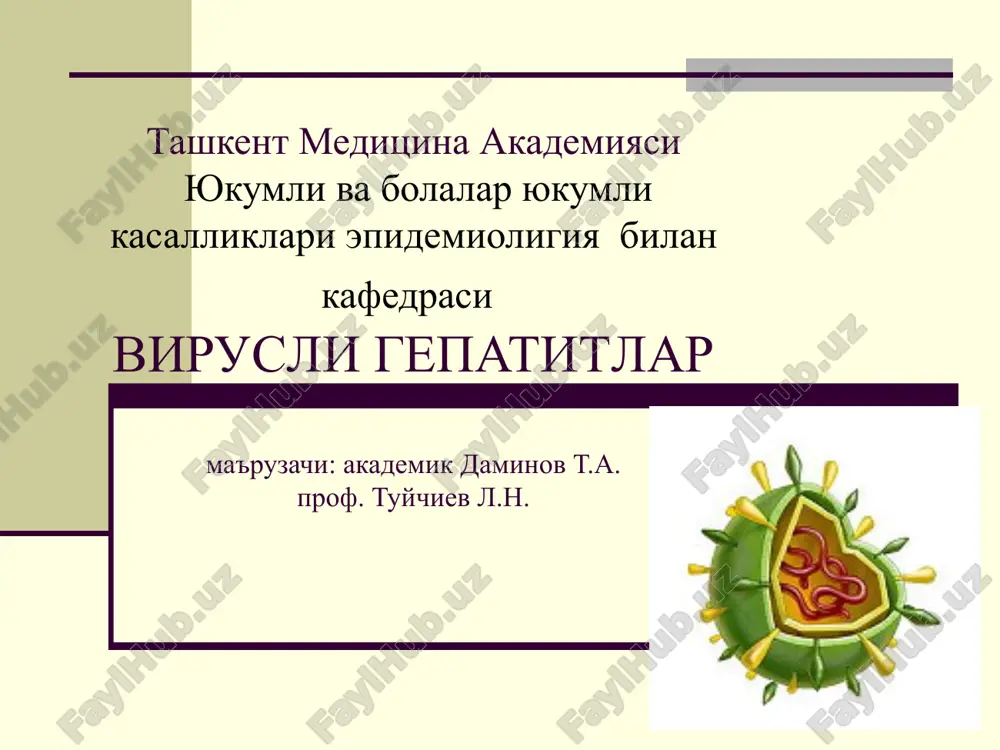 virligepatitlar — PPT