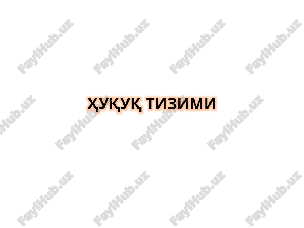 huquqtizimi — PPTX