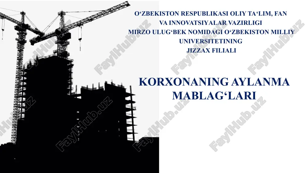 korxona aylanmamablag‘lari — PPTX