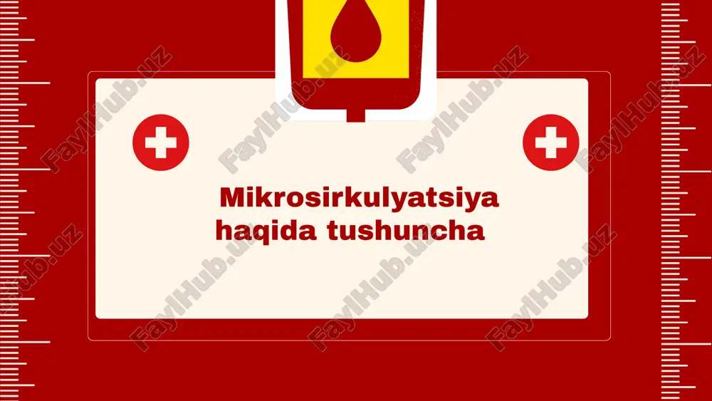 mikrosirkulyatsiya haqida tushuncha — PPTX