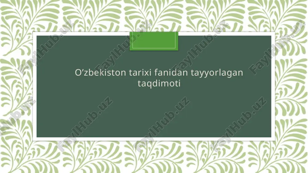hujum harakati va uning oqibatlari — PPTX