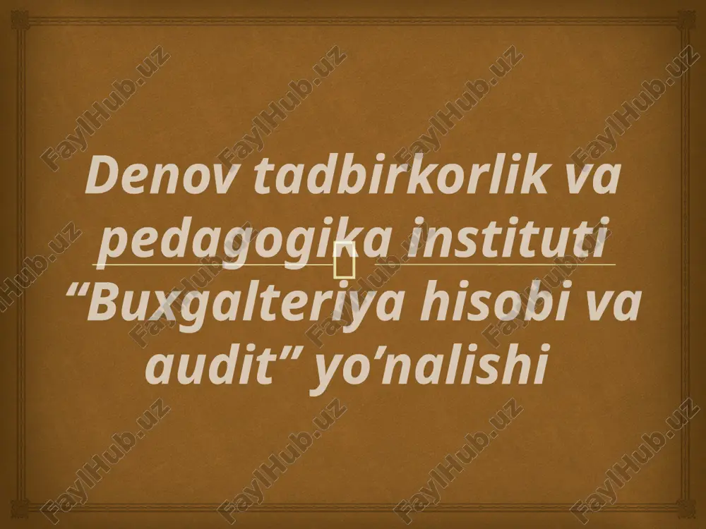 baholar bo'yicha qarorlar qabul qilish — PPTX
