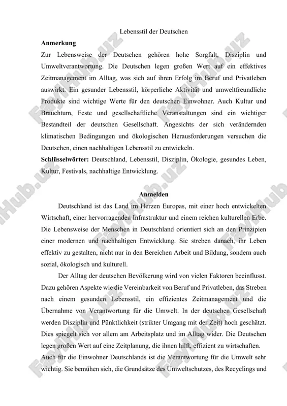 lebensstil der deutschen — DOCX