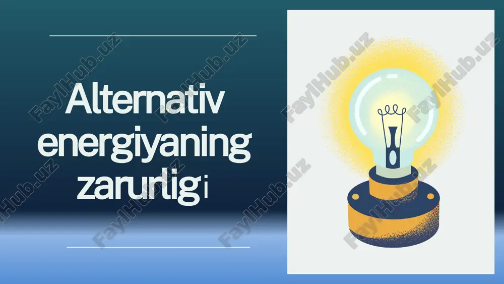 alternativ energiya — PPTX
