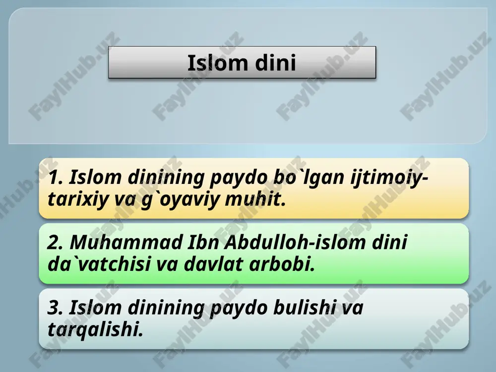 islomga oid mahsulot — PPTX
